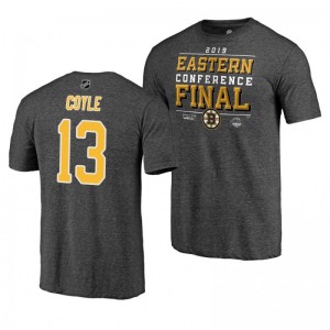 Bruins 2019 Stanley Cup Playoffs Charlie Coyle Eastern Conference Finals Gray T-Shirt - Sale