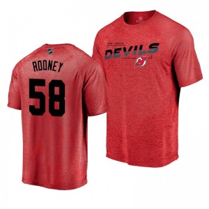 Kevin Rooney New Jersey Devils Red Amazement Raglan Player T-Shirt - Sale