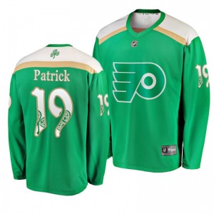 Flyers Nolan Patrick 2019 St. Patrick's Day Replica Fanatics Branded Jersey Green - Sale