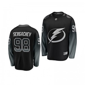 Youth Mikhail Sergachev Lightning Black Alternate Breakaway Player Jersey - Sale