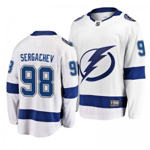 Mikhail Sergachev Lightning White Breakaway Away Player Jersey - Sale