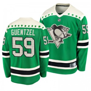 Penguins Jake Guentzel 2020 St. Patrick's Day Replica Player Green Jersey - Sale