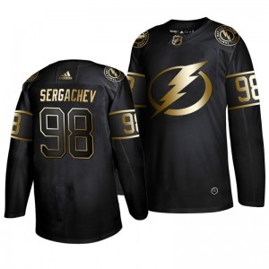 Mikhail Sergachev Lightning Golden Edition  Authentic Adidas Jersey Black - Sale