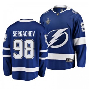 Lightning 2019 Stanley Cup Playoffs Mikhail Sergachev Breakaway Player Blue Jersey - Sale