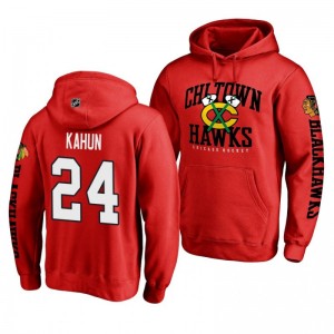 Dominik Kahun Blackhawks Hometown Collection Red Pullover Hoodie - Sale