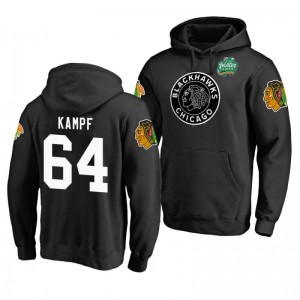 Chicago Blackhawks 2019 Winter Classic David Kampf Black Authentic Name and Number Hoodie - Sale
