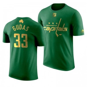 NHL Capitals Radko Gudas 2020 St. Patrick's Day Golden Limited Green T-shirt - Sale