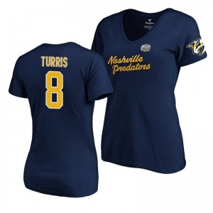 Nashville Predators Kyle Turris Navy 2020 Winter Classic Women's T-Shirt - Sale