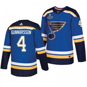 Blues 2019 Stanley Cup Champions Royal Authentic Player Carl Gunnarsson Jersey - Sale