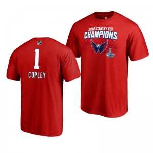 Pheonix Copley Capitals Men's 2018 Stanley Cup Champions Red District of Champions T-shirt - Sale