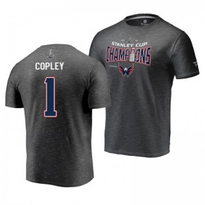 Men's Pheonix Copley Capitals 2018 Heather Charcoal Locker Room Appeal Play Stanley Cup Champions T-shirt - Sale