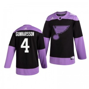 Carl Gunnarsson Blues Black Hockey Fights Cancer Practice Jersey - Sale