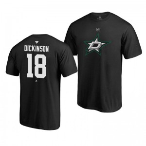 Jason Dickinson Stars Black Authentic Stack T-Shirt - Sale
