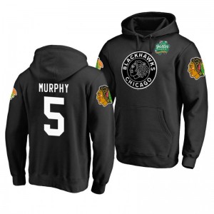 Chicago Blackhawks 2019 Winter Classic Connor Murphy Black Authentic Primary Logo Hoodie - Sale