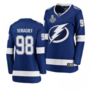 Lightning Mikhail Sergachev Women's 2020 Stanley Cup Final Breakaway Player Home Blue Jersey - Sale
