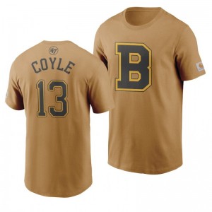 Bruins Charlie Coyle Brown Vintage Carhartt X 47 Branded MVP T-Shirt - Sale