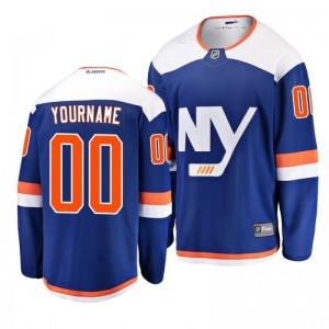 Custom New York Islanders Youth 2019 Alternate Blue Breakaway Player Fanatics Branded Jersey - Sale
