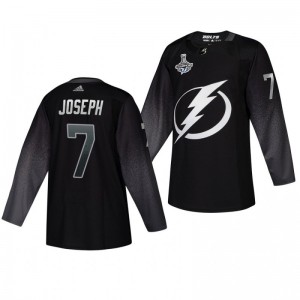 Mathieu Joseph Lightning 2020 Stanley Cup Champions Jersey Black Alternate Authentic - Sale