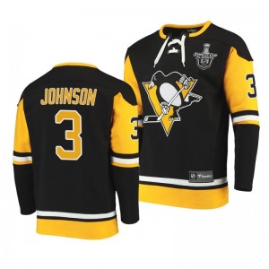 2020 Stanley Cup Playoffs Penguins Jack Johnson Jersey Hoodie Black - Sale