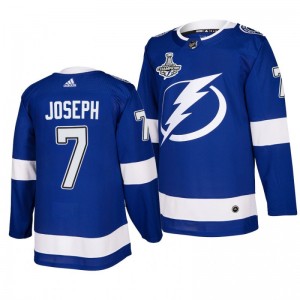 Mathieu Joseph Lightning 2020 Stanley Cup Champions Jersey Blue Authentic Home - Sale