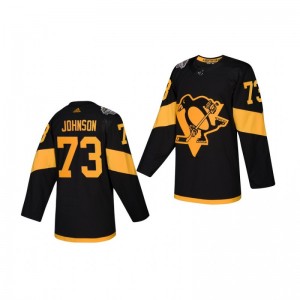 Penguins Jack Johnson 2019 NHL Stadium Series Authentic Player Black Youth Jersey - Sale