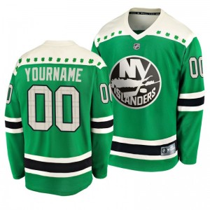 Islanders Custom 2020 St. Patrick's Day Replica Player Green Jersey - Sale