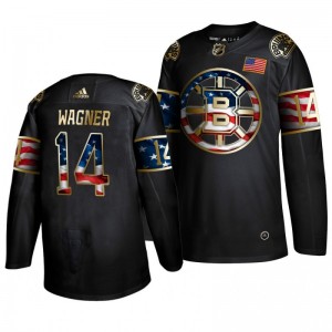 Bruins Chris Wagner Golden Edition Adidas Black Independence Day Men's Jersey - Sale