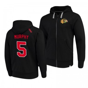 Chicago Blackhawks Connor Murphy Black Indestructible Full-Zip Player Hoodie - Sale