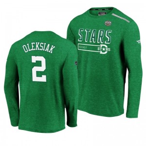 Dallas Stars Jamie Oleksiak Green 2020 Winter Classic Men's Long Sleeve T-Shirt - Sale