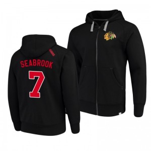 Chicago Blackhawks Brent Seabrook Black Indestructible Full-Zip Player Hoodie - Sale