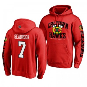 Brent Seabrook Blackhawks Hometown Collection Red Pullover Hoodie - Sale