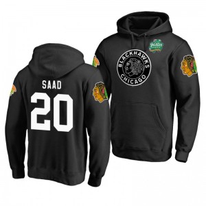 Chicago Blackhawks 2019 Winter Classic Brandon Saad Black Primary Logo Pullover Hoodie - Sale