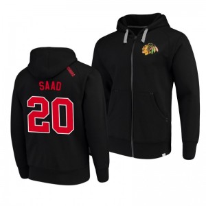 Chicago Blackhawks Brandon Saad Black Indestructible Full-Zip Player Hoodie - Sale