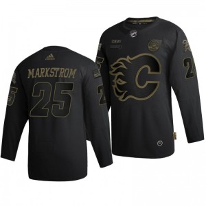 2020 Salute To Service Flames Jacob Markstrom Black Authentic Jersey - Sale