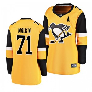 Women's Gold Penguins Evgeni Malkin Breakaway Player Alternate Jersey - Sale