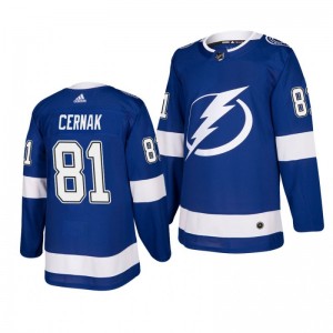 Lightning Erik Cernak Blue Home Authentic Player Jersey - Sale