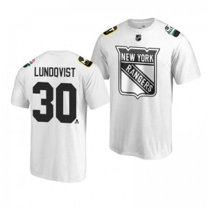Rangers Henrik Lundqvist White 2019 NHL All-Star T-shirt - Sale