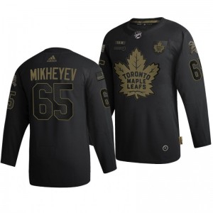 2020 Salute To Service Maple Leafs Ilya Mikheyev Black Authentic Jersey - Sale