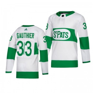 Toronto Maple Leafs Frederik Gauthier White St. Pats Adidas Authentic Player Jersey - Sale