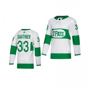 Youth Frederik Gauthier Toronto Maple Leafs 2019 St. Pats Authentic Player White Jersey - Sale