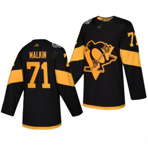 Penguins Men's Evgeni Malkin 2019 NHL Stadium Series Coors Light Authentic Black Jersey - Sale