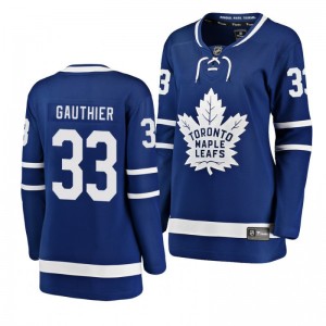 Frederik Gauthier Maple Leafs Women's Blue Breakaway Player Home Jersey - Sale