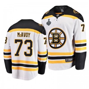 Bruins 2019 Stanley Cup Final Charlie McAvoy Away Breakaway White Youth Jersey - Sale