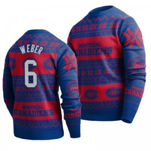 Canadiens Shea Weber Blue 2019 Ugly Christmas Sweater - Sale