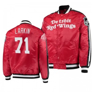 Varsity Red Wings Dylan Larkin Red O-Line Full-Snap Men's Jacket - Sale