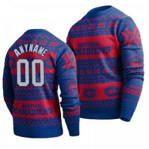 Canadiens Custom Blue 2019 Ugly Christmas Sweater - Sale