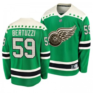 Red Wings Tyler Bertuzzi 2020 St. Patrick's Day Replica Player Green Jersey - Sale
