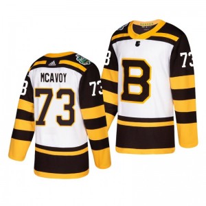 Charlie McAvoy Bruins 2019 Winter Classic Adidas Authentic Player White Jersey - Sale