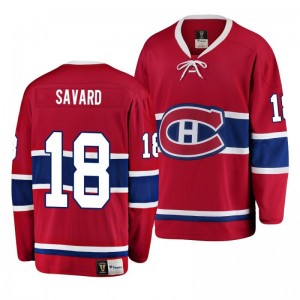 Montreal Canadiens Serge Savard Premier Breakaway Heritage Jersey Red - Sale
