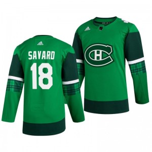 Canadiens Serge Savard 2020 St. Patrick's Day Authentic Player Green Jersey - Sale